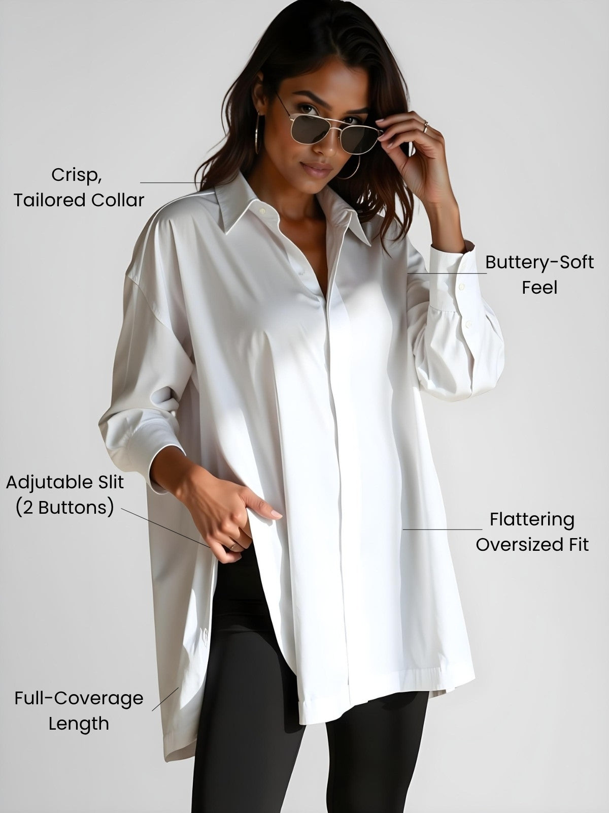 Oversized Buttoned Shirt Dress