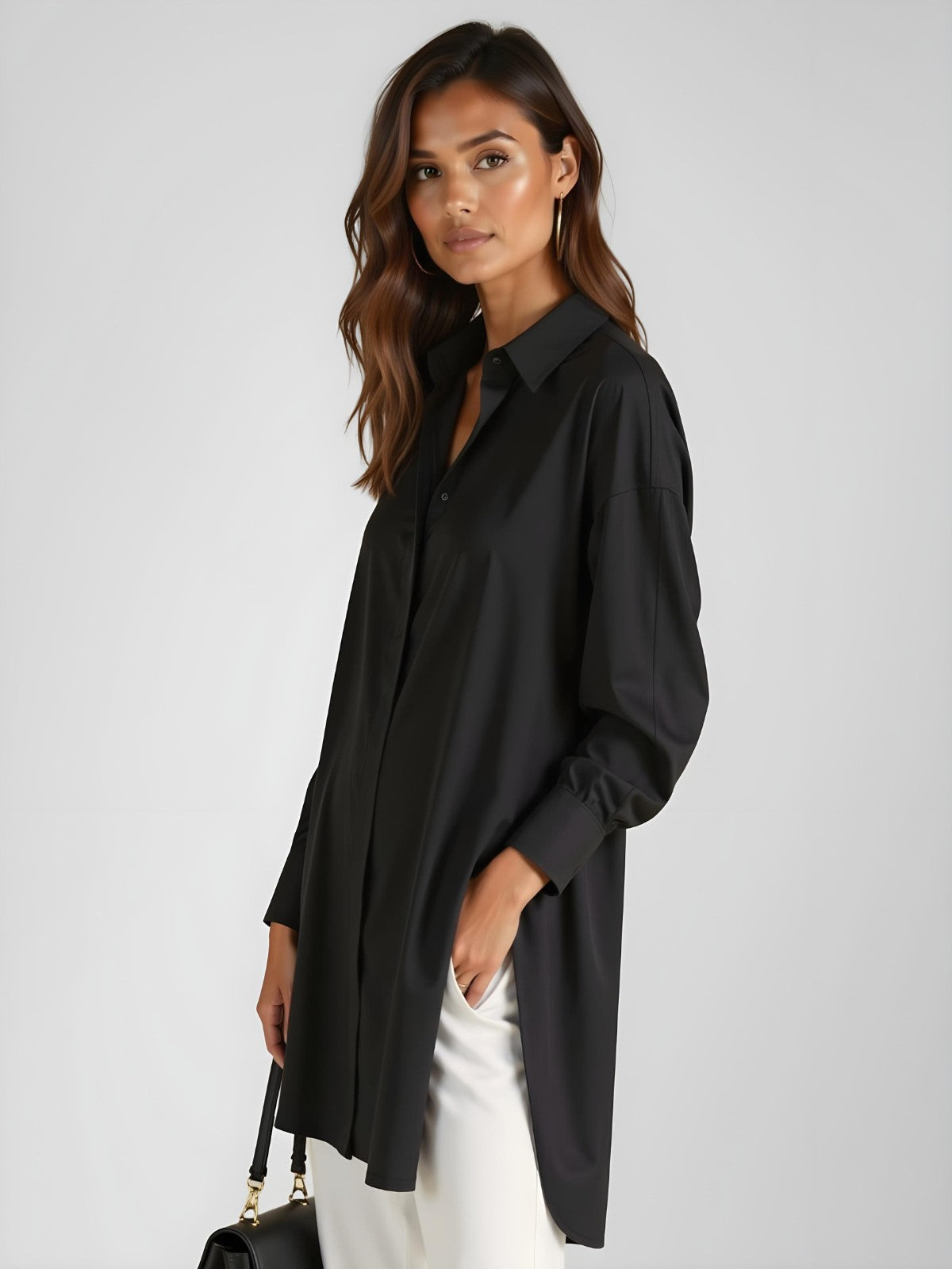 Oversized Buttoned Shirt Dress